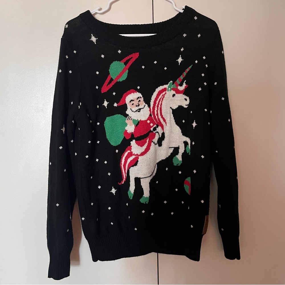 Tipsy Elves Santa Unicorn Sweater